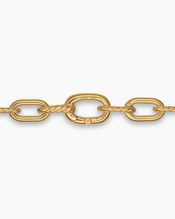 DY Madison Pavé Bead Chain Necklace in 18K Yellow Gold, 6mm
