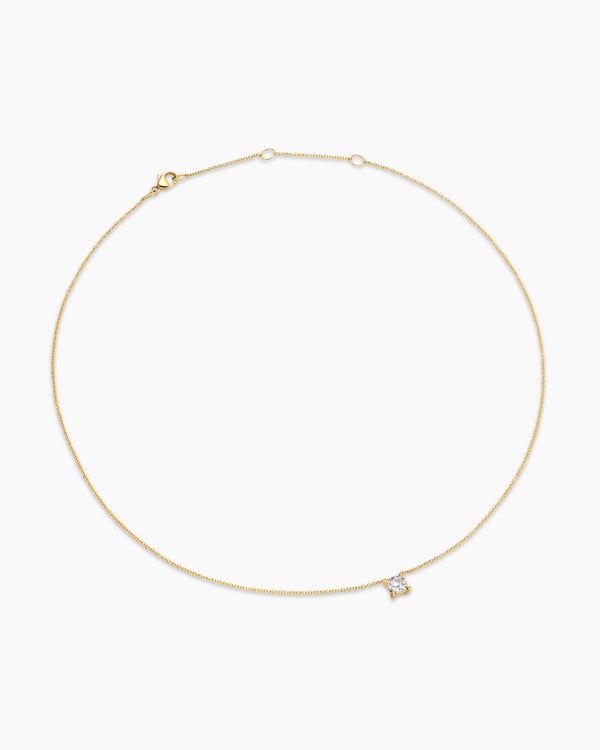 Micro Chatelaine® Pendant Necklace in 18K Yellow Gold with Diamond, 4mm