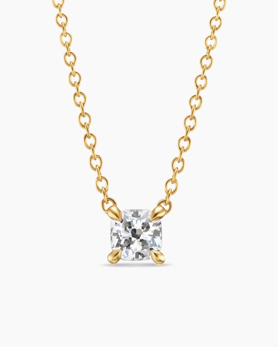 Micro Chatelaine® Pendant Necklace in 18K Yellow Gold with Diamond, 4mm