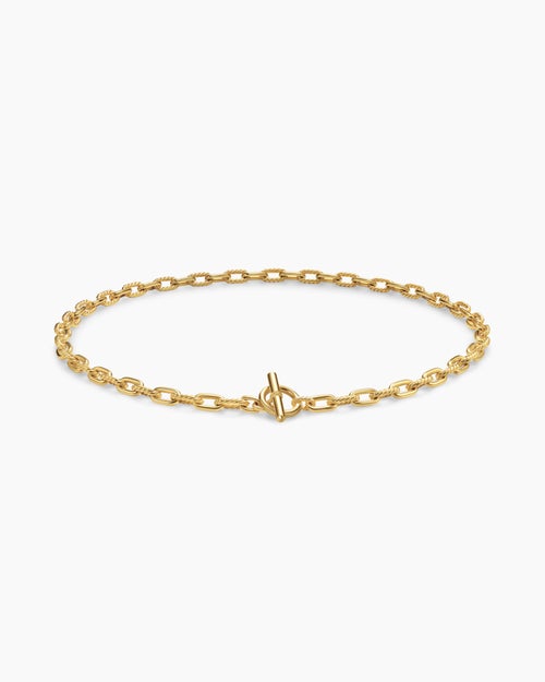 Womens DY Madison Toggle Chain Necklace in 18K Yellow Gold, 5.5mm