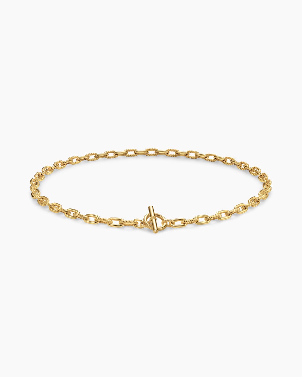 Womens DY Madison Toggle Chain Necklace in 18K Yellow Gold, 5.5mm