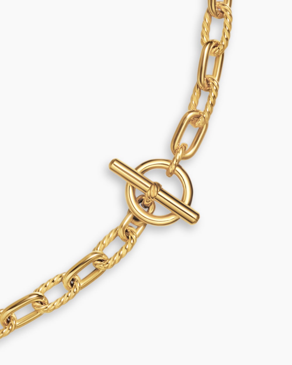 Womens DY Madison Toggle Chain Necklace in 18K Yellow Gold, 5.5mm