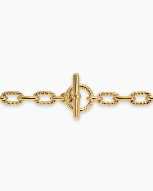 Womens DY Madison Toggle Chain Necklace in 18K Yellow Gold, 5.5mm