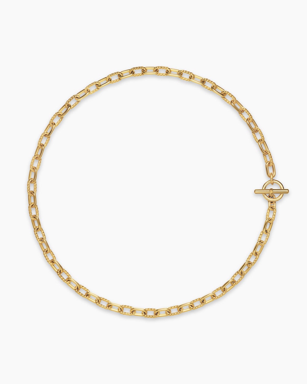Womens DY Madison Toggle Chain Necklace in 18K Yellow Gold, 5.5mm
