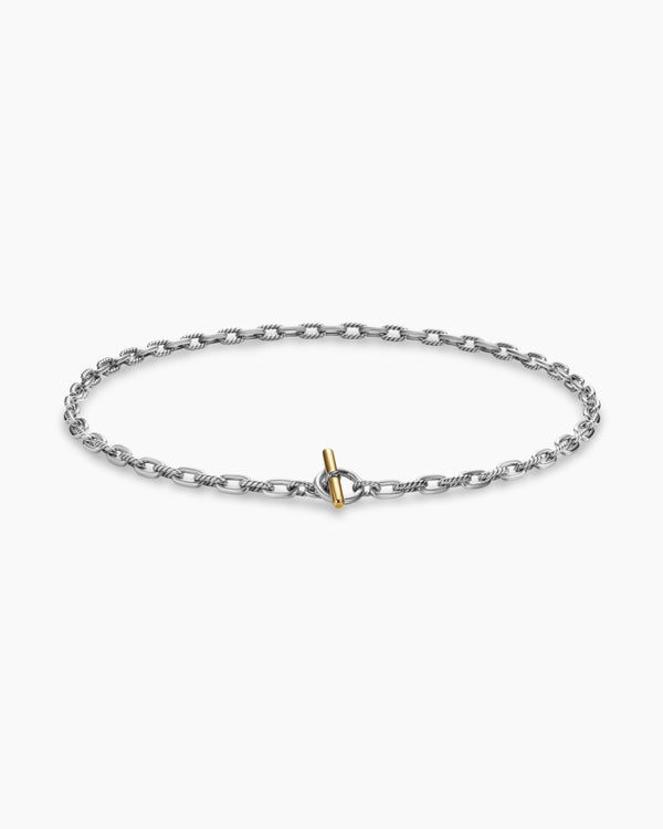 DY Madison® Toggle Chain Necklace in Sterling Silver and 18K Yellow Gold, 5.5mm