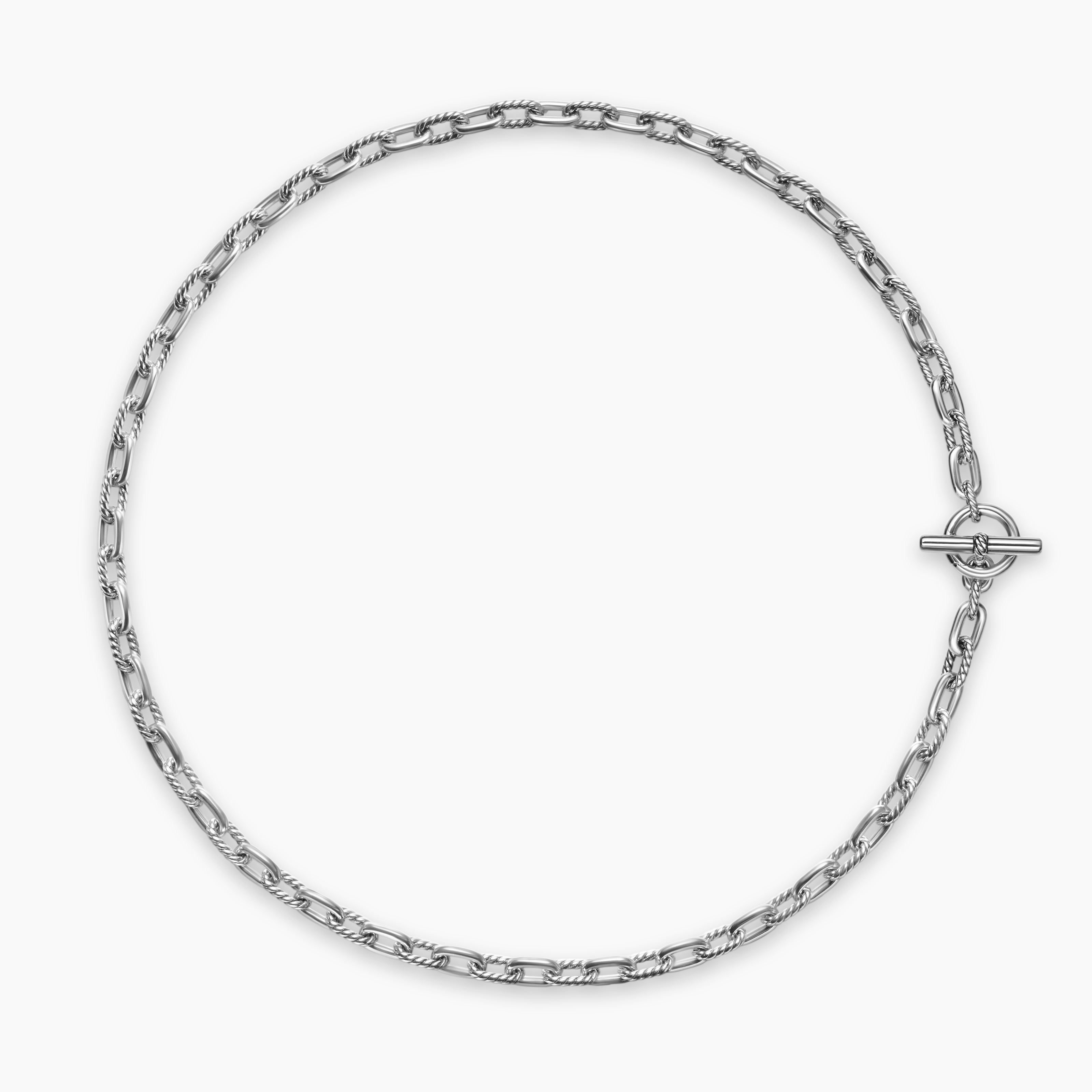 Womens DY Madison Toggle Chain Necklace in Sterling Silver, 5.5mm