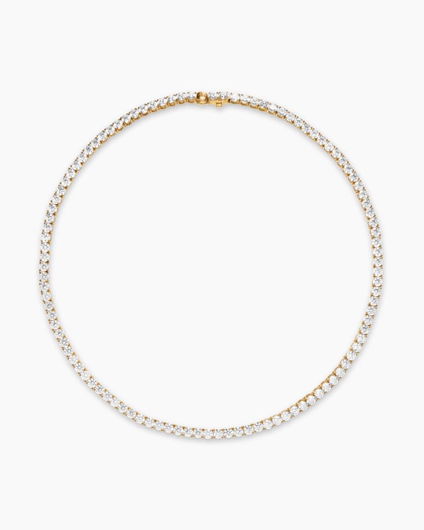 Tennis Necklace in 18K Yellow Gold with Diamonds, 4mm