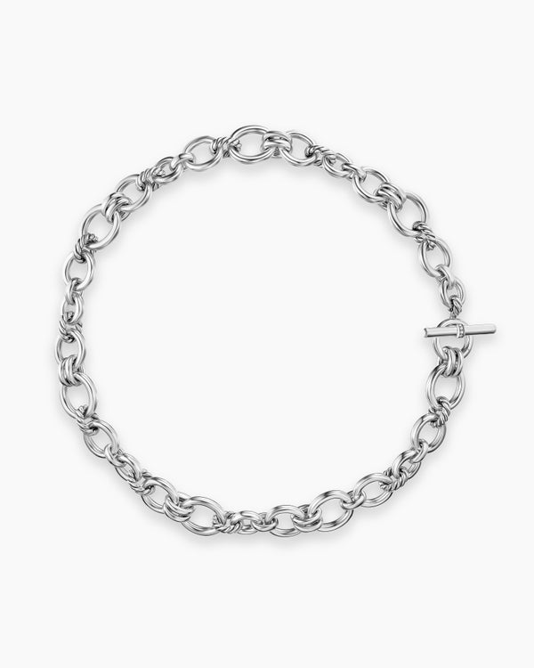 Collier chaîne DY Mercer en argent sterling avec diamants, 8 mm