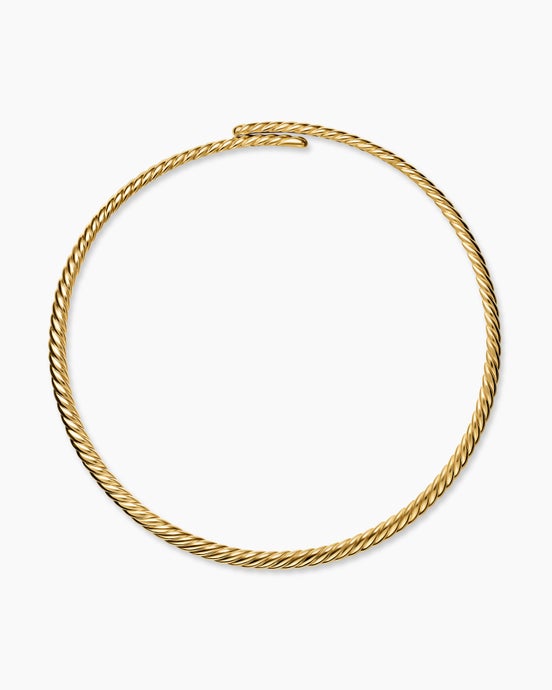 Sculpted Cable Flex Necklace in 18K Yellow Gold, 5mm