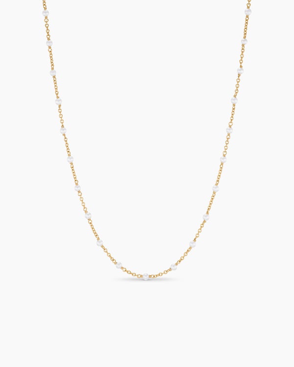 Collier Station Pearl Classics en or jaune 18 carats, 3,5 mm