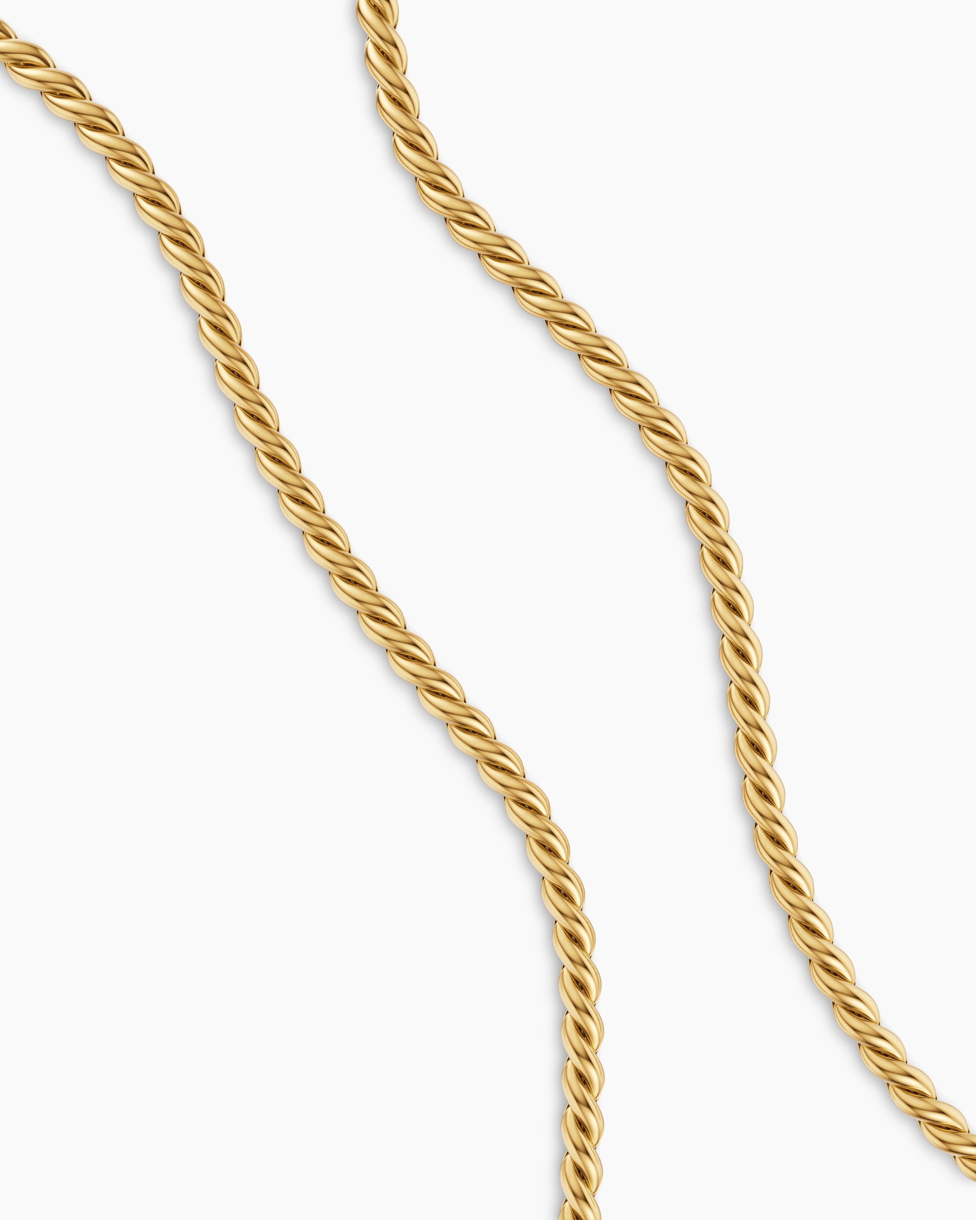 Sculpted Cable Chain Necklace in 18K Yellow Gold, 5.7mm | David Yurman