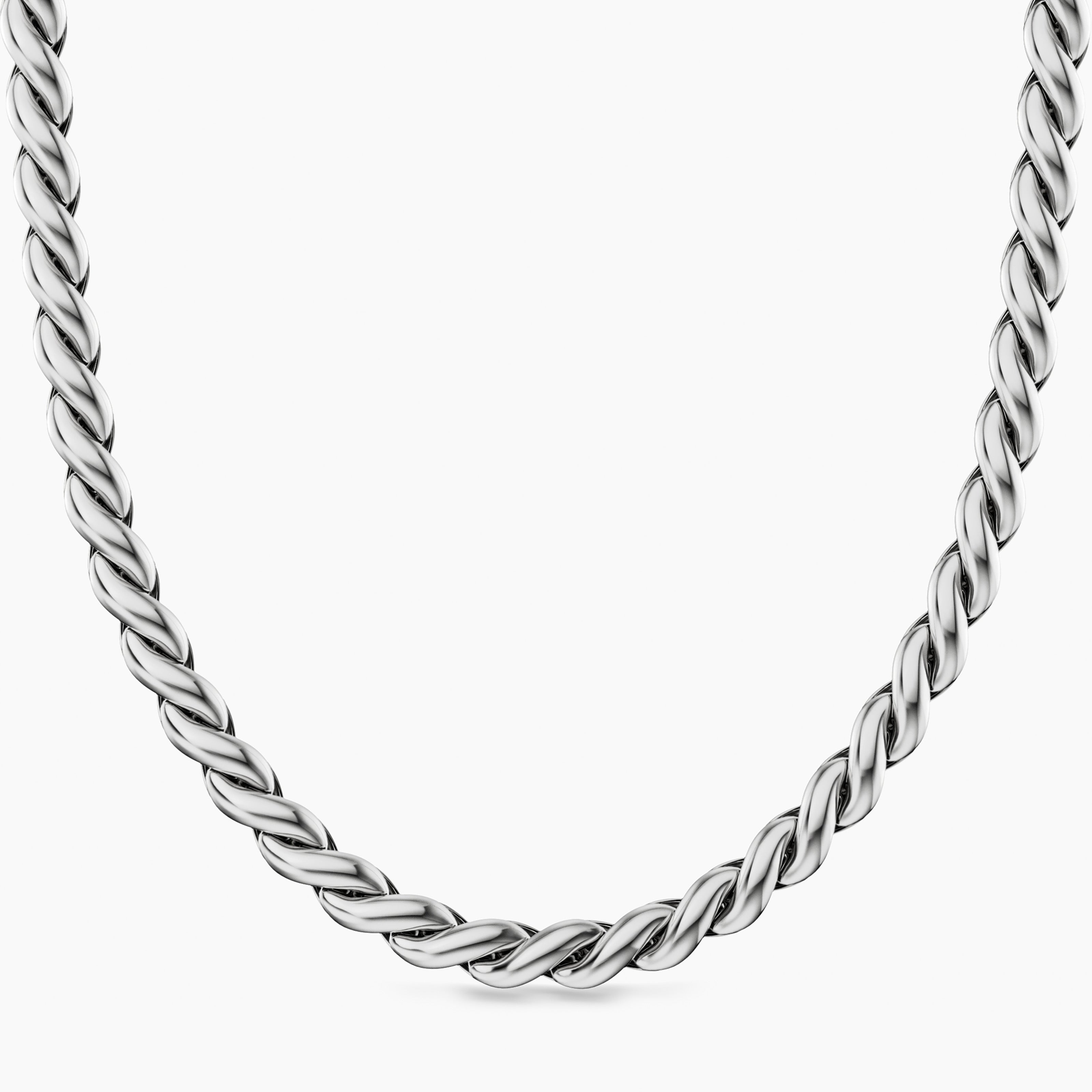 Sculpted Cable Chain Necklace in 18K Yellow Gold, 5.7mm | David Yurman