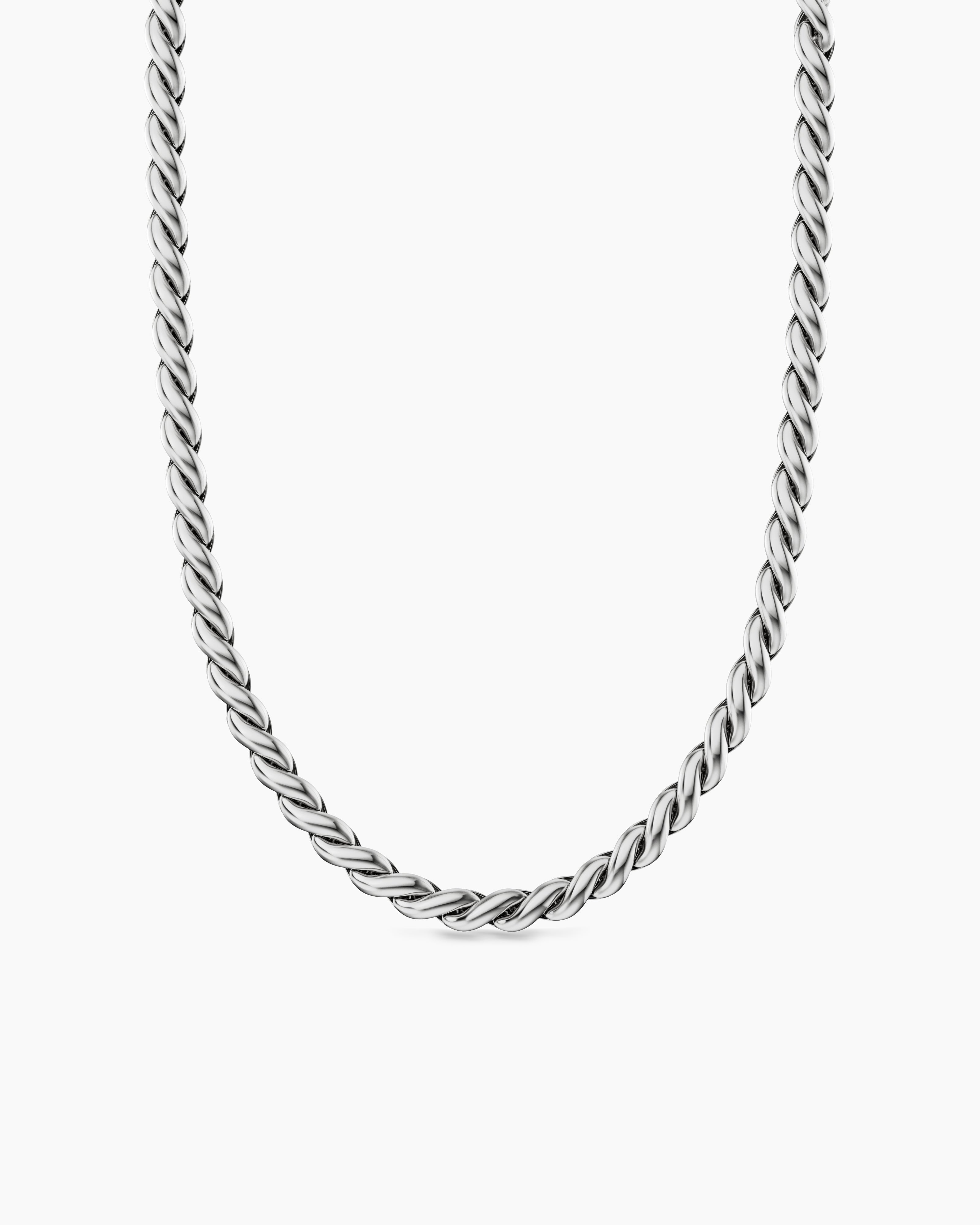 Sculpted Cable Chain Necklace in 18K Yellow Gold, 5.7mm | David Yurman