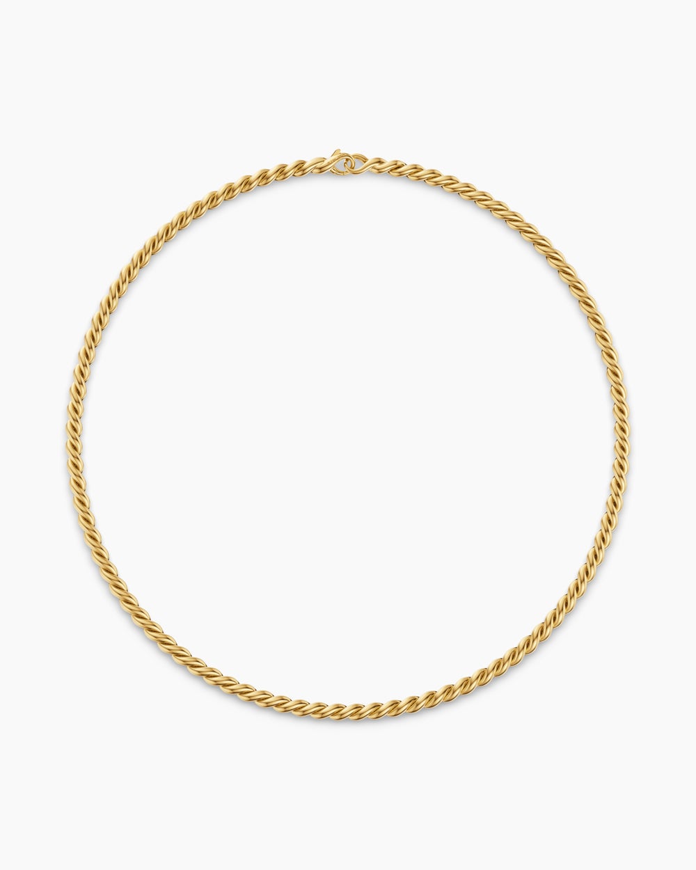 Mens Sculpted Cable Chain Necklace in 18K Yellow Gold, 5.7mm