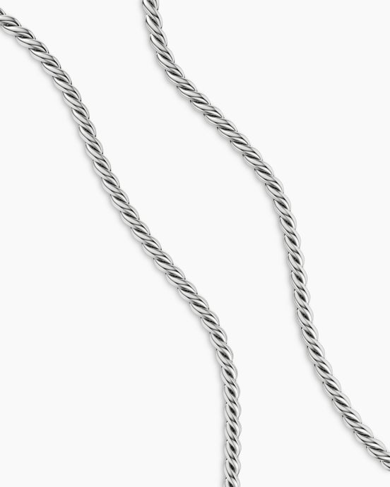 Sculpted Cable Chain Necklace in Sterling Silver, 5.7mm
