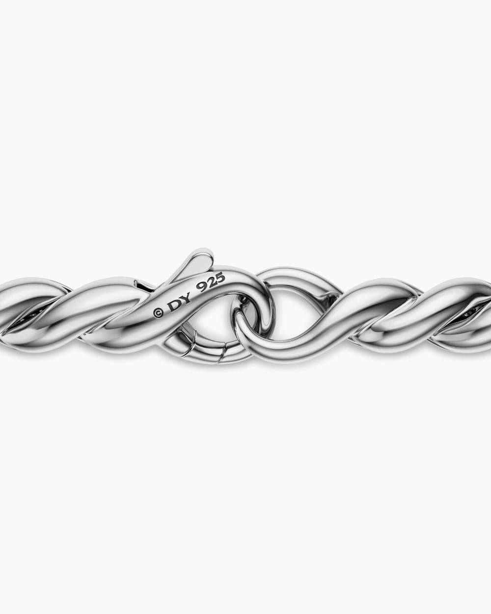 Mens Sculpted Cable Chain Necklace in Sterling Silver, 5.7mm