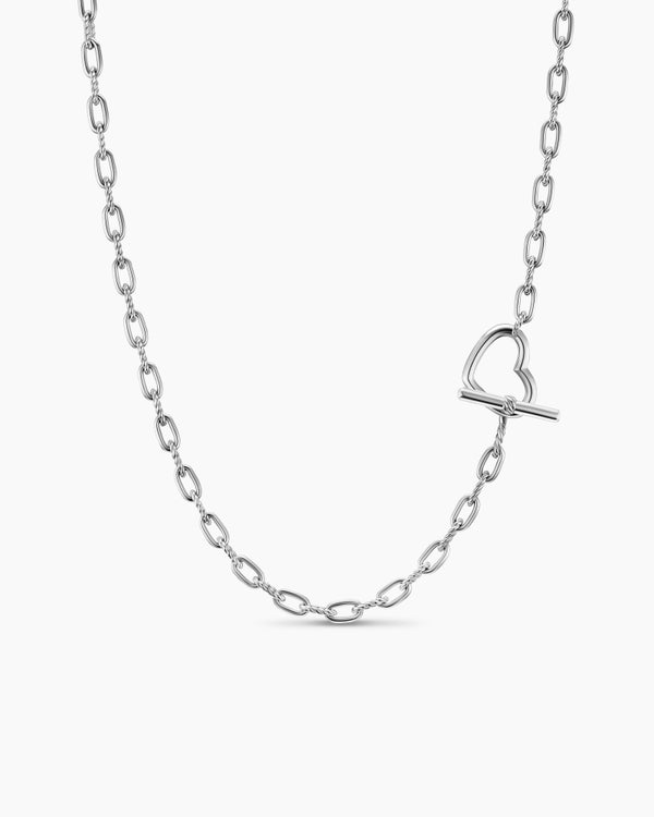 DY Madison Heart Toggle Chain Necklace in Sterling Silver, 3mm