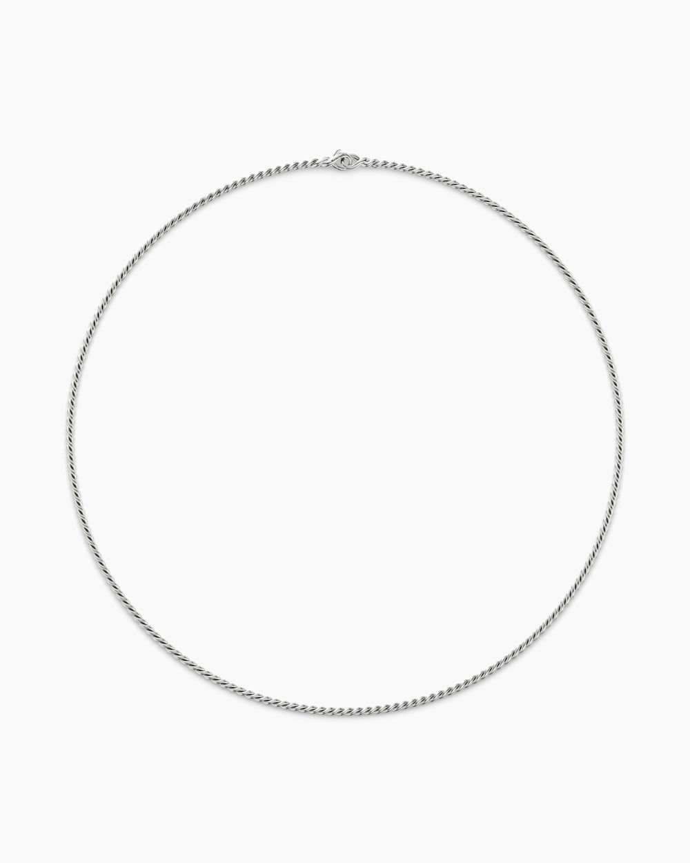 Mens Sculpted Cable Chain Necklace in Sterling Silver, 2.7mm