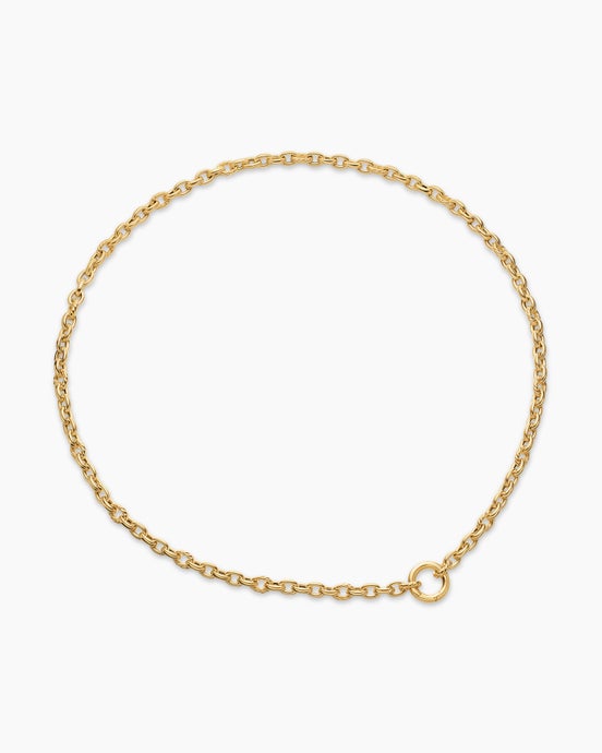 DY Mercer® Petite Chain Necklace in 18ct Yellow Gold, 4.5mm