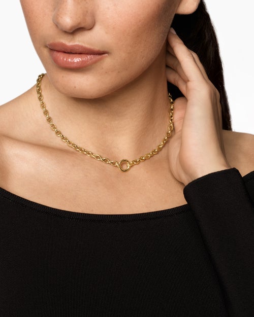 Womens DY Mercer® Petite Chain Necklace in 18K Yellow Gold, 4.5mm