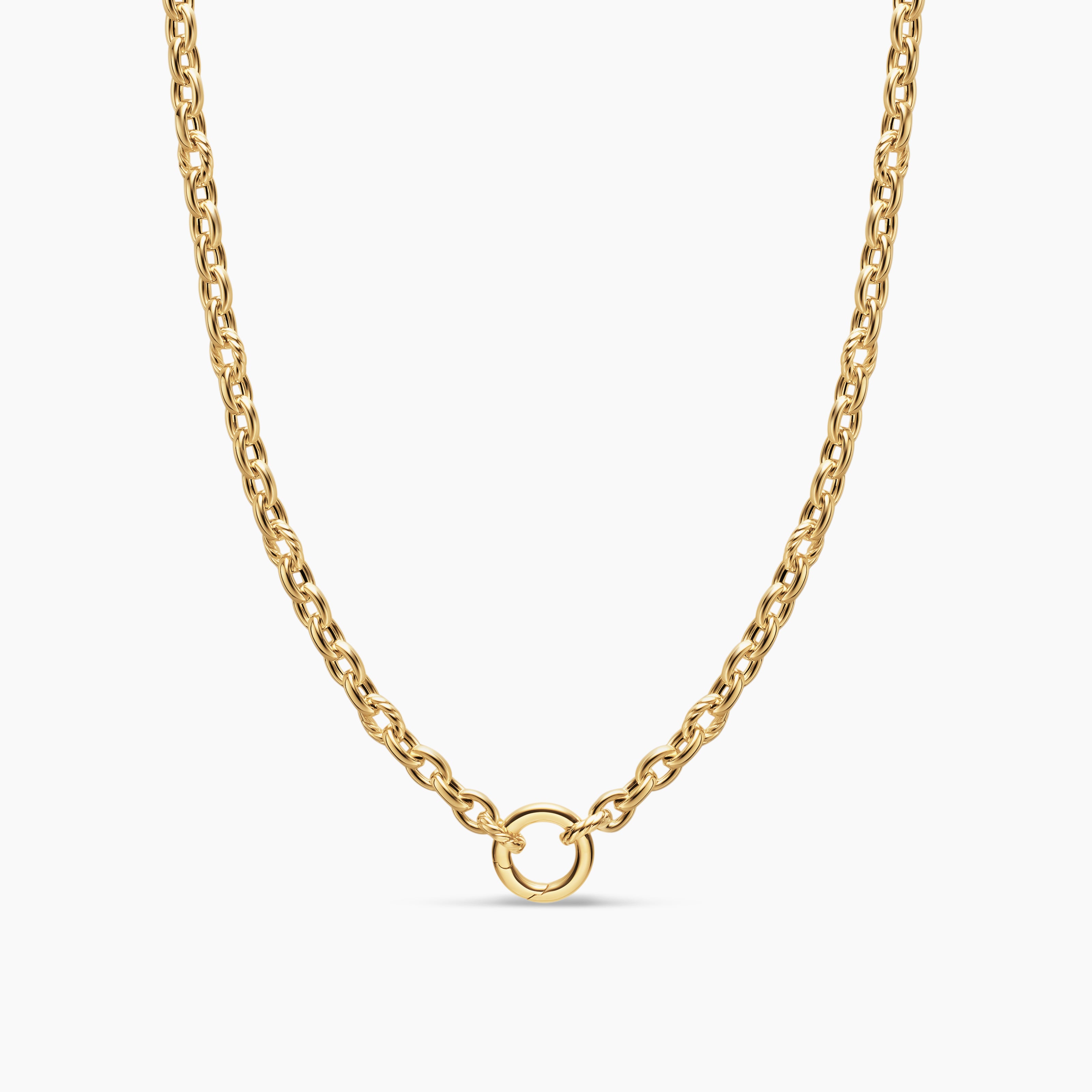 Womens DY Mercer&reg; Petite Chain Necklace in 18K Yellow Gold, 4.5mm