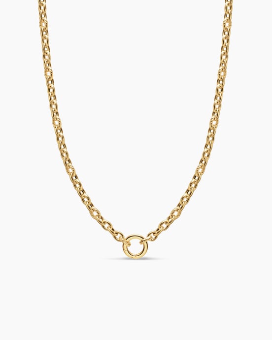 DY Mercer® Petite Chain Necklace in 18ct Yellow Gold, 4.5mm