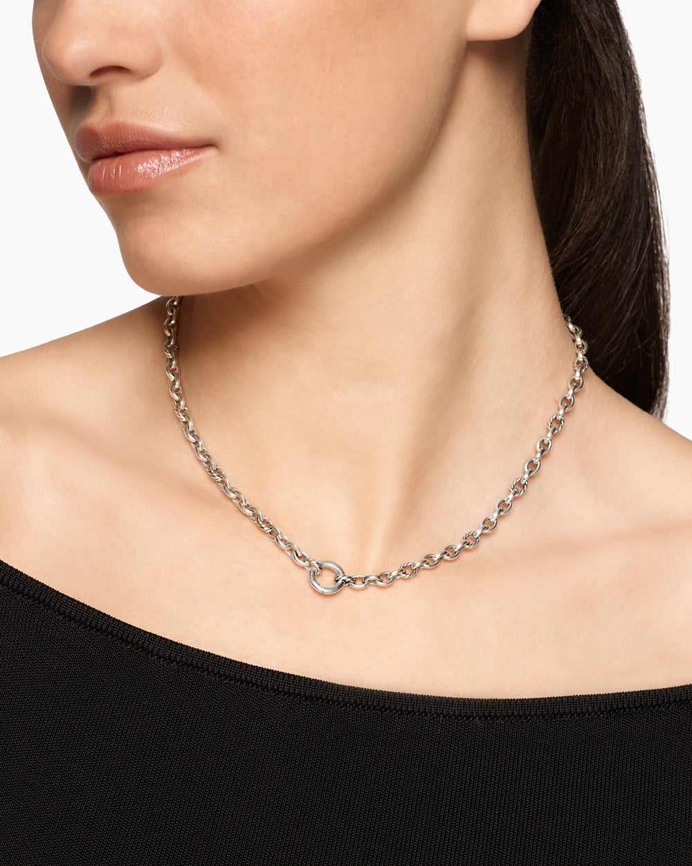 Womens DY Mercer Petite Chain Necklace in Sterling Silver, 4.5mm