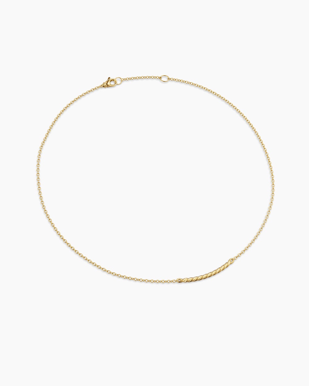 Collier à barre Sculpted Cable en or jaune 18 carats, 2,7 mm femmes