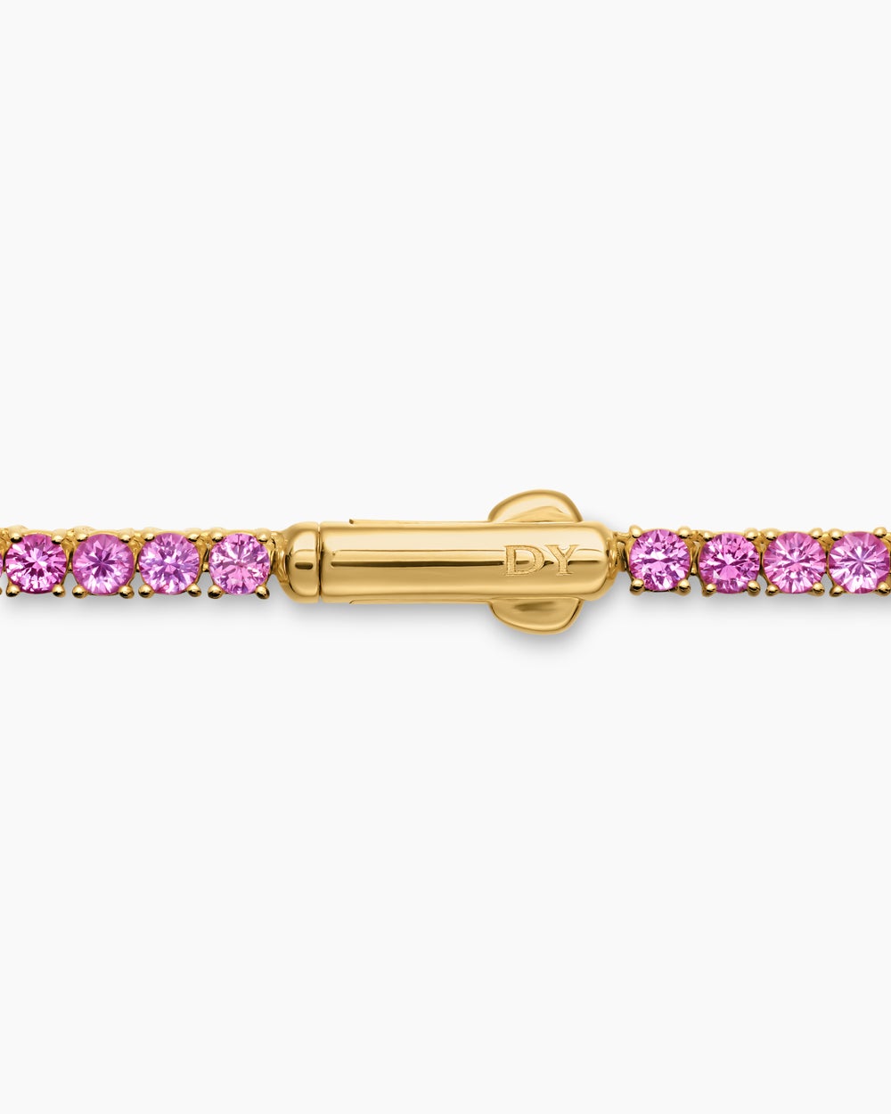 Womens Mini Tennis Necklace in 18K Yellow Gold, 2mm