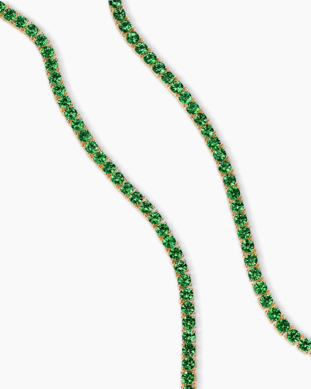 Womens Mini Tennis Necklace in 18K Yellow Gold, 2mm