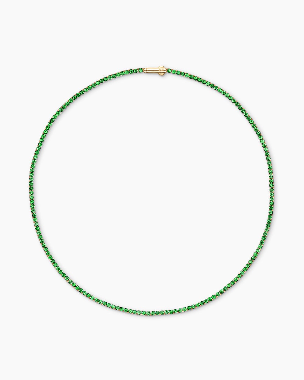 Womens Mini Tennis Necklace in 18K Yellow Gold, 2mm
