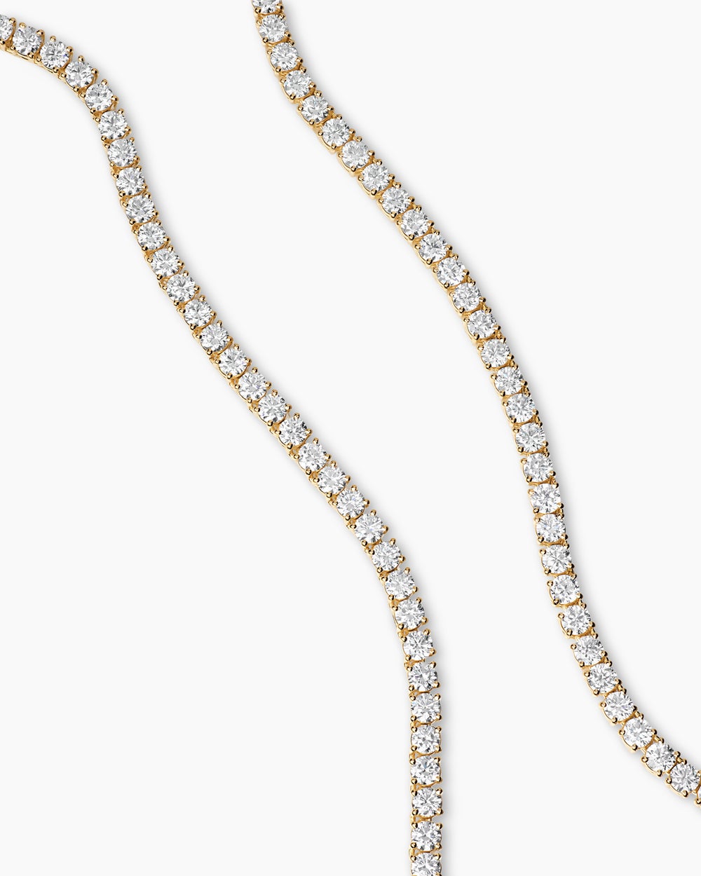 Collier Mini Tennis en or jaune 18 carats avec diamants, 2 mm femme