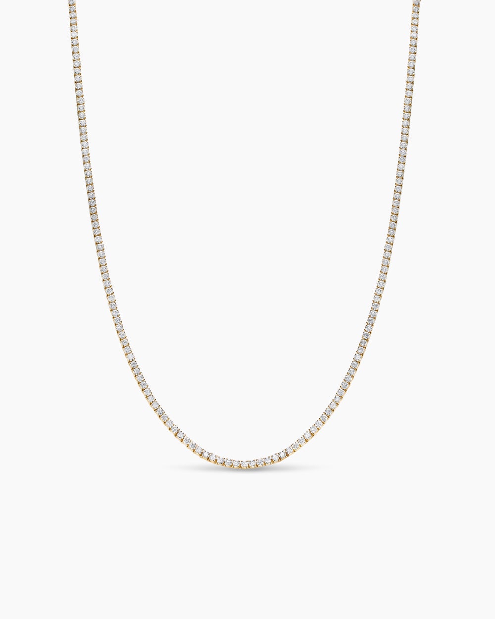 Collier Mini Tennis en or jaune 18 carats avec diamants, 2 mm femme