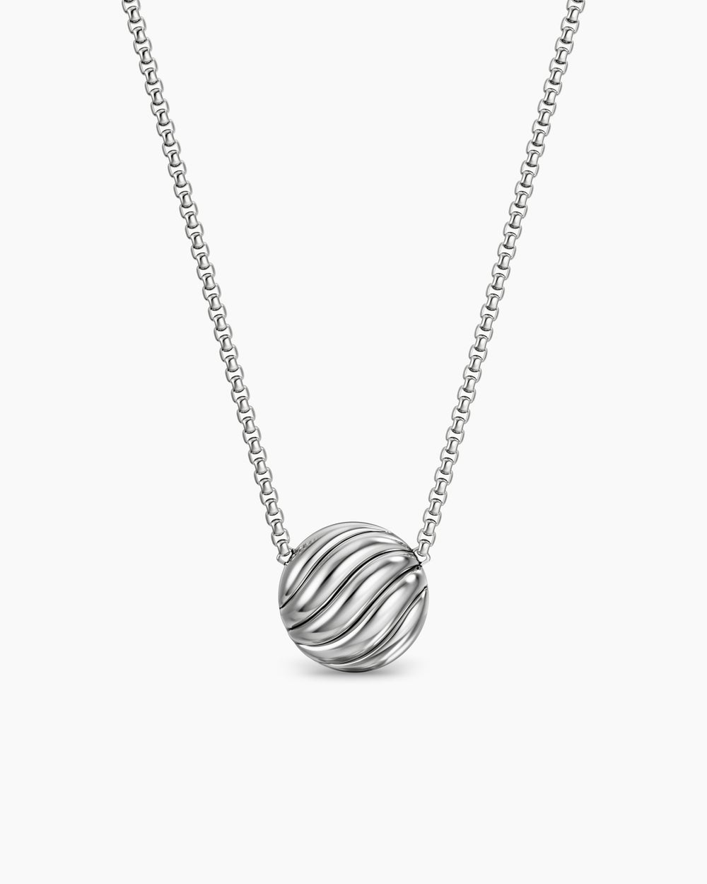 Collier avec pendentif Sculpted Cable en argent sterling, 10 mm femmes