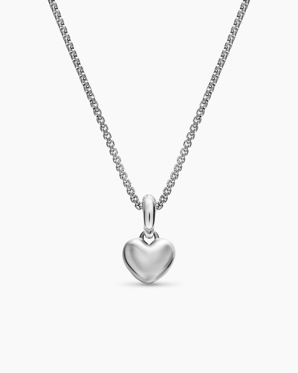 Petit collier cœur bouffant Cable en argent sterling, 7,4 mm femmes