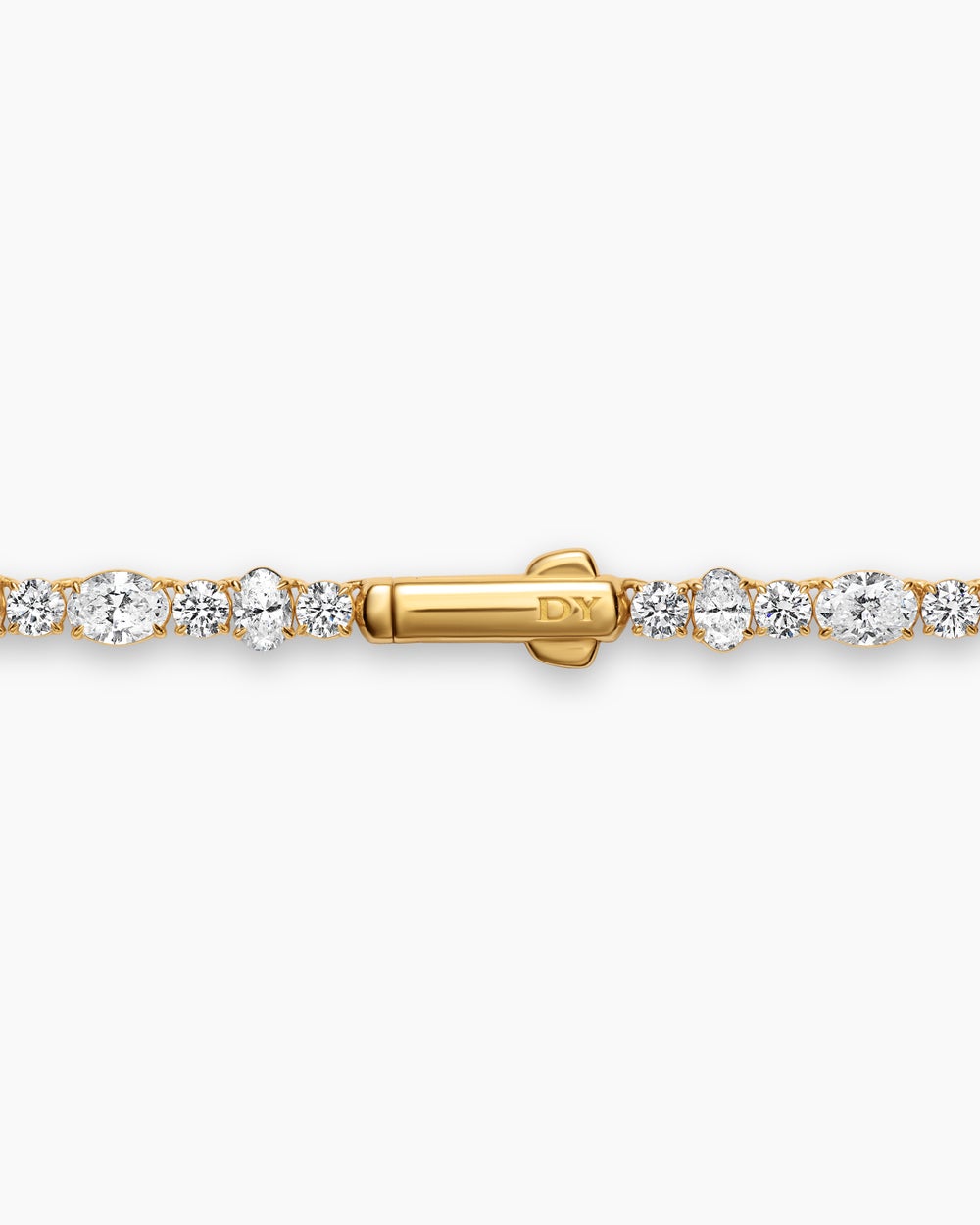 Womens Tennis Necklace in 18K Yellow Gold with Diamonds, 2.5-4.5mm
