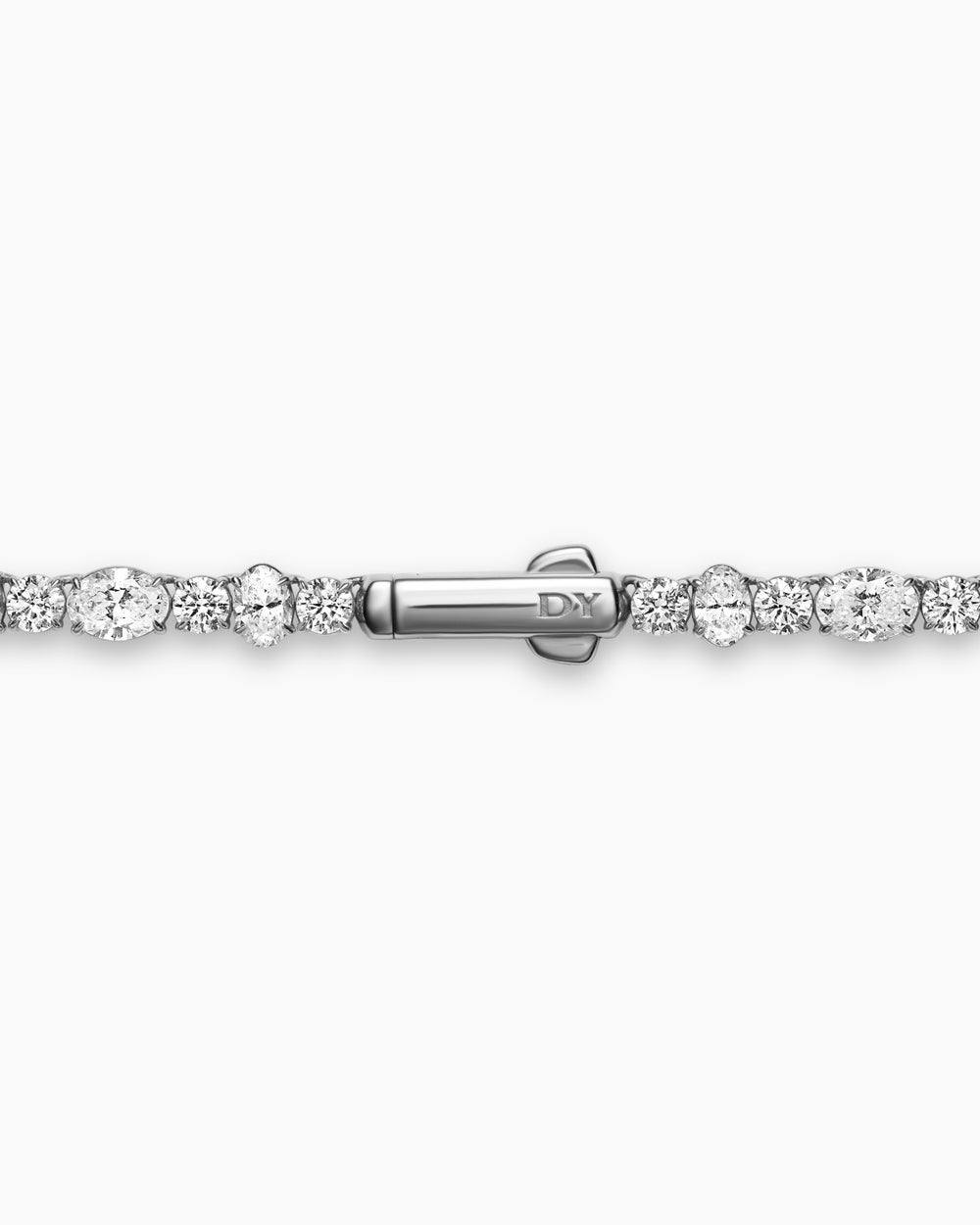 Womens Tennis Necklace in 18K White Gold with Diamonds, 2.5-4.5mm