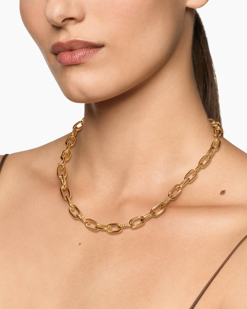 Collier chaîne DY Madison en or jaune 18 carats, 8,5 mm femmes