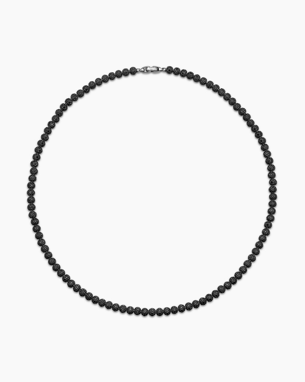 Mens Spiritual Beads Necklace with Pavé, 6mm