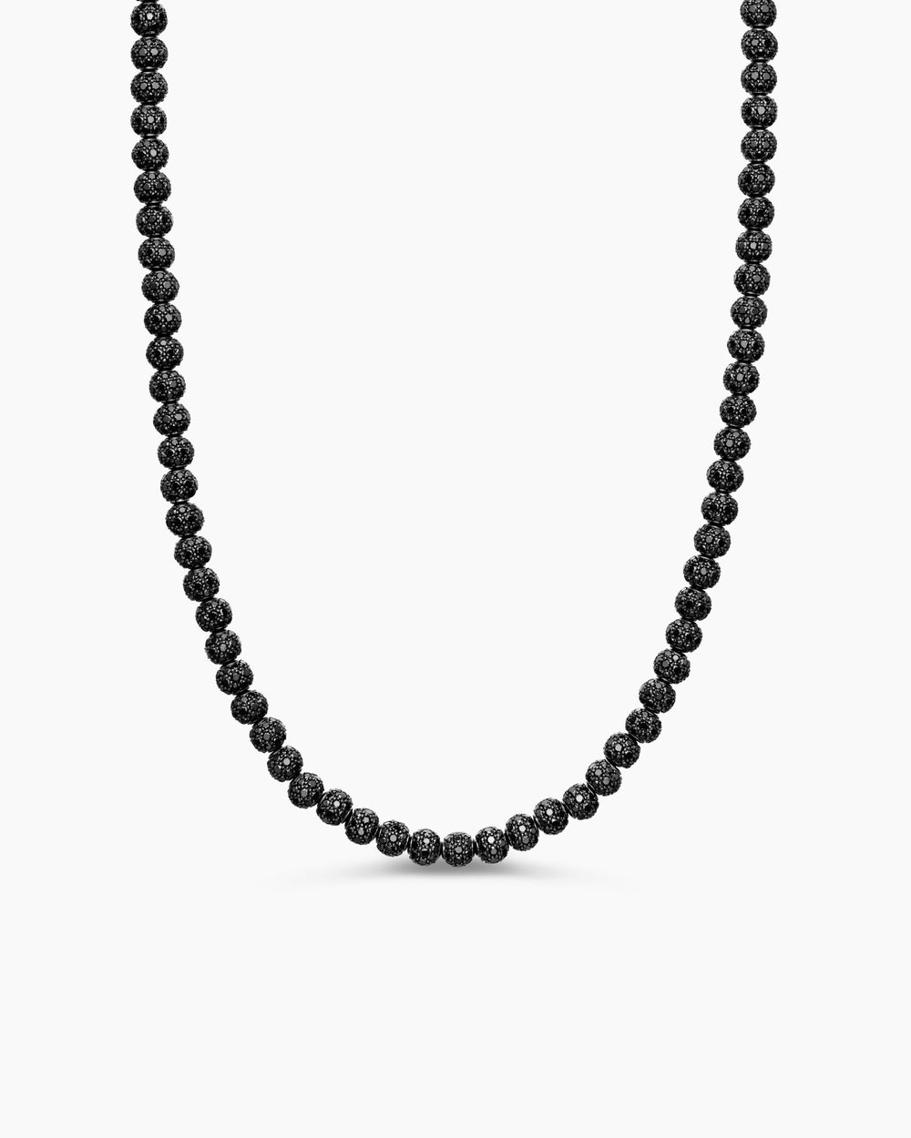 Mens Spiritual Beads Necklace with Pavé, 6mm