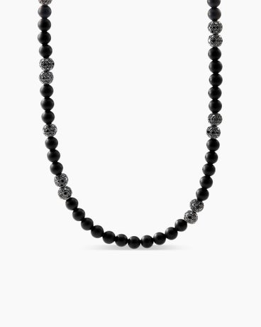 Collier perles spirituelles avec pavé, 6 mm