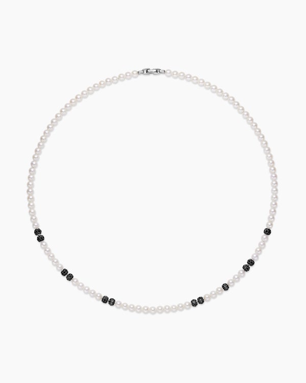 Spiritual Beads Necklace with Pavé, 6mm