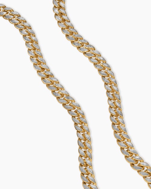 Mens Curb Chain Necklace in 18K Yellow Gold, 11.5mm