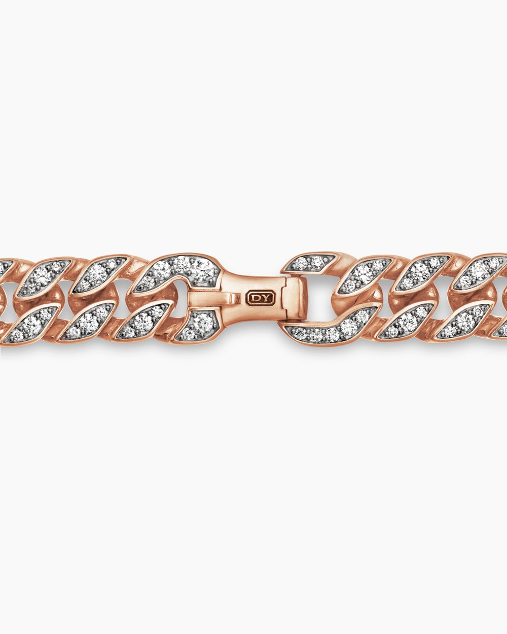 Mens Curb Chain Necklace in 18K Rose Gold, 11.5mm