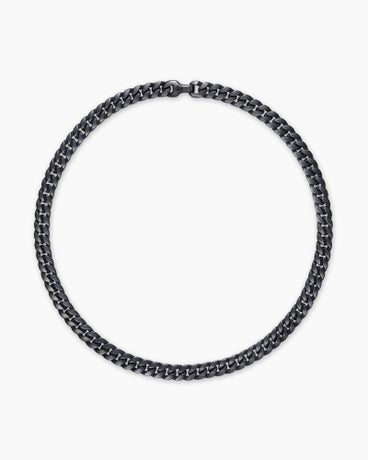 Curb Chain Necklace in Black Titanium, 11.5mm