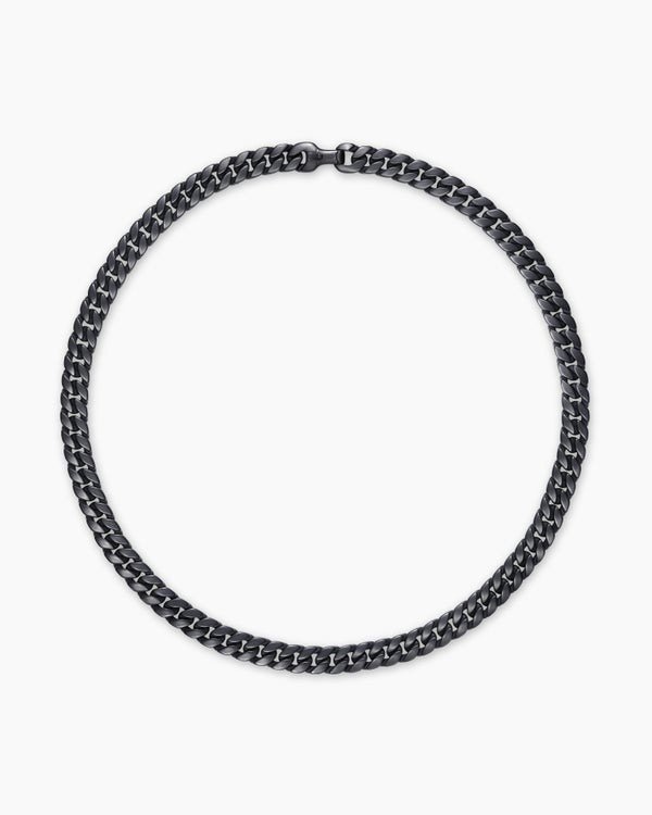 Collier Curb Chain en titane noir, 11,5 mm