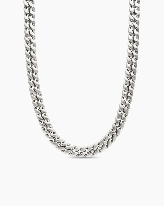 Curb Chain Necklace in Sterling Silver