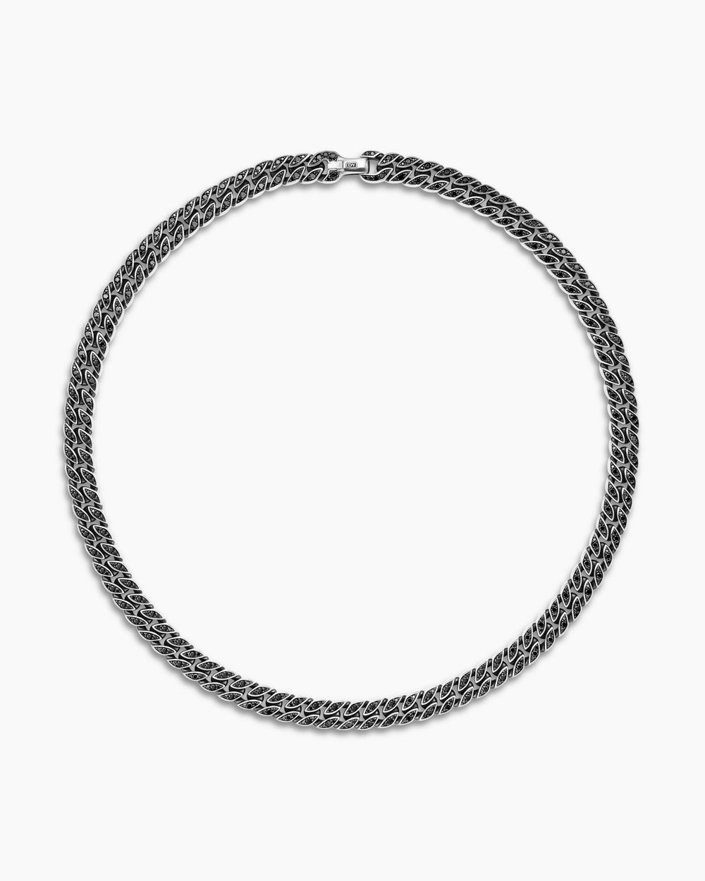 Mens Curb Chain Necklace in Sterling Silver, 11.5mm