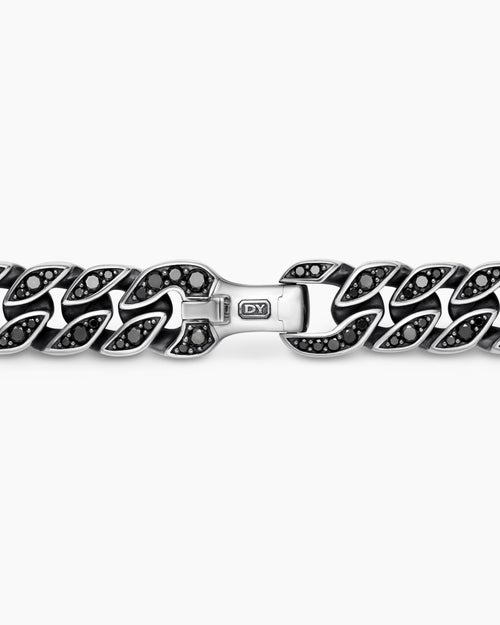 Mens Curb Chain Necklace in Sterling Silver, 11.5mm