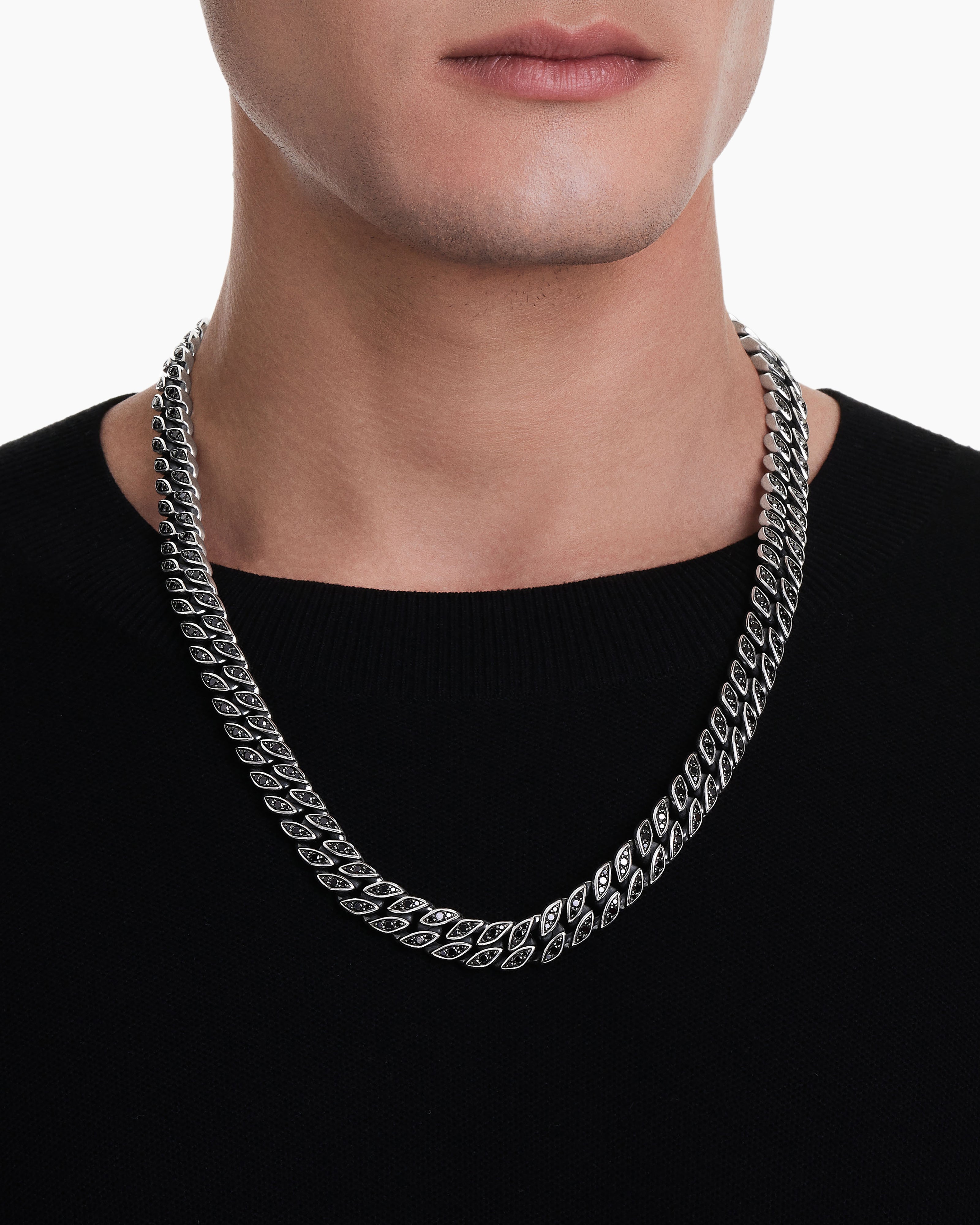 Hollow Diamond-Cut Curb Chain Necklace 7mm 10K Yellow Gold 22